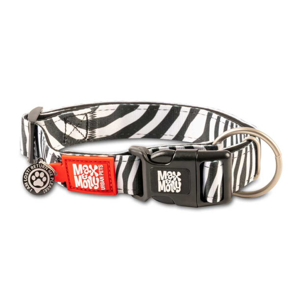 Max&Molly Smart ID Collar - Zebra - Image 1