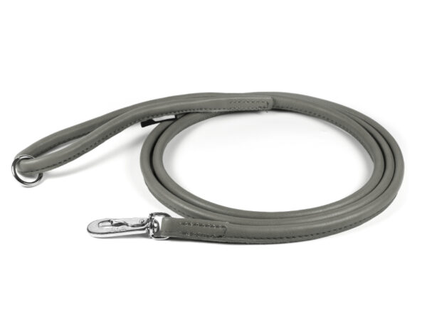 Round leather leash Ø4mm GREY - Image 1