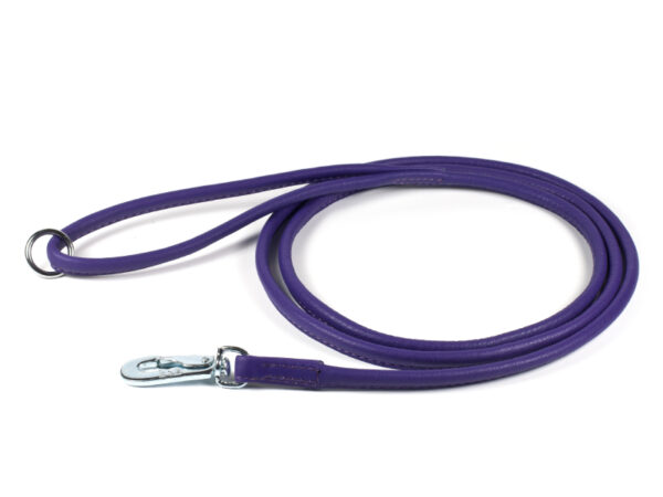 Round leather leash Ø4mm PURPLE - Image 1