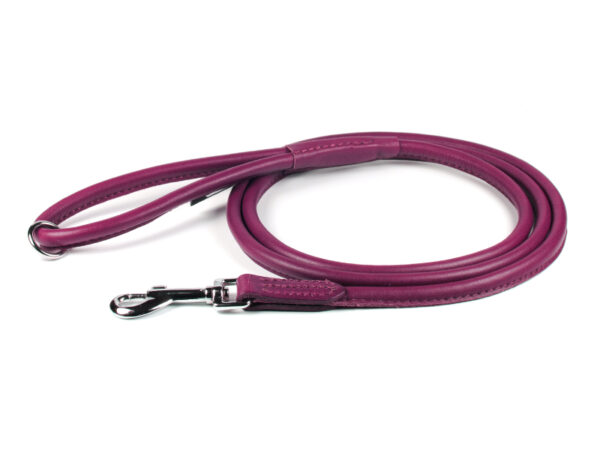 Round leather leash Ø6mm CICLAMINO - Image 1