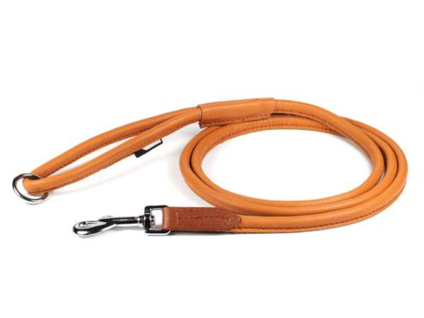 Round leather leash Ø6mm GINGER - Image 1