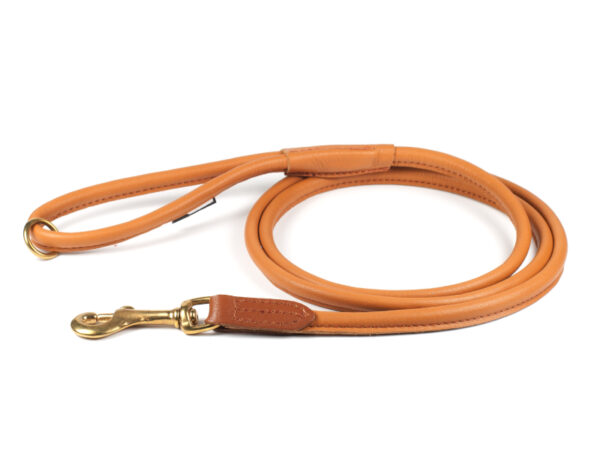 Round leather leash Ø6mm GINGER - Image 2