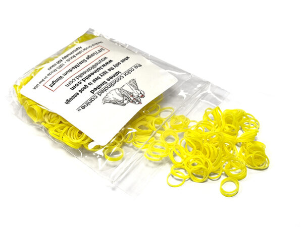 Lainee latex bands Large 10mm - HOT YELLOW - Image 1