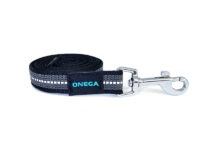 Latex leash GREY reflective