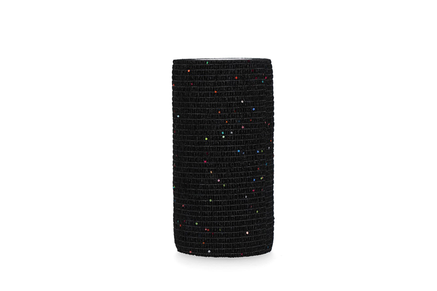 bandage 10cm black glitter Bandage Animal Profi – Isekinnituv Side Karva Fikseerimiseks MUST - Pilt 1