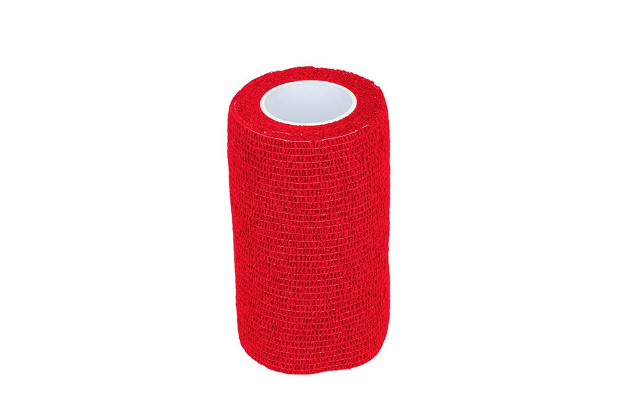 bandage 10cm red Bandage Animal Profi – Isekinnituv Side Karva Fikseerimiseks PUNANE - Pilt 1